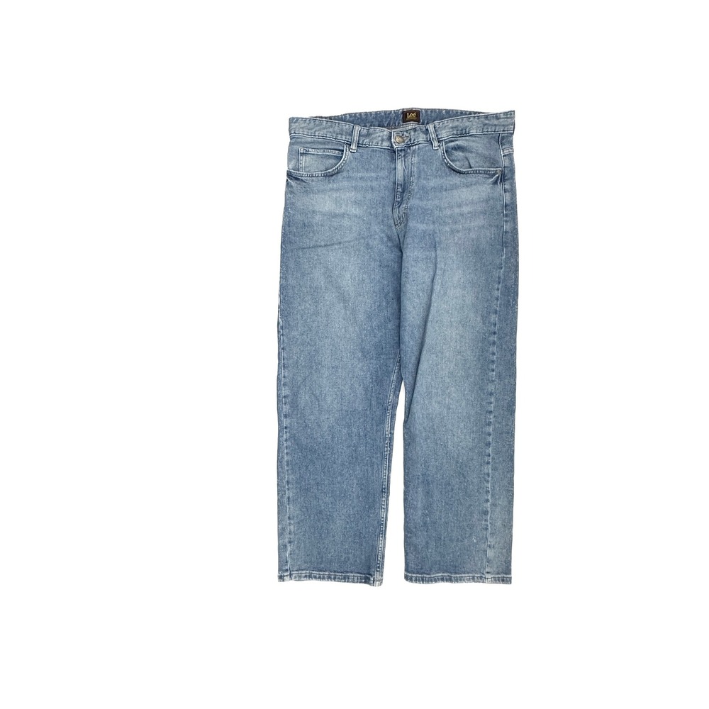 Lee Mens Straight Leg Denim Jeans Medium Wash Blue 38x27 Smarter Fit 21350